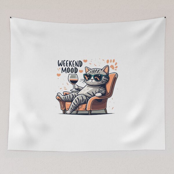 Item preview, Weekend mood, cat, humor designed and sold by RemyTub.