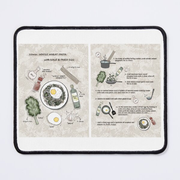 Item preview, Healthy Breakfast Pasta Recipe Food Cartoon designed and sold by JinJinYoon.