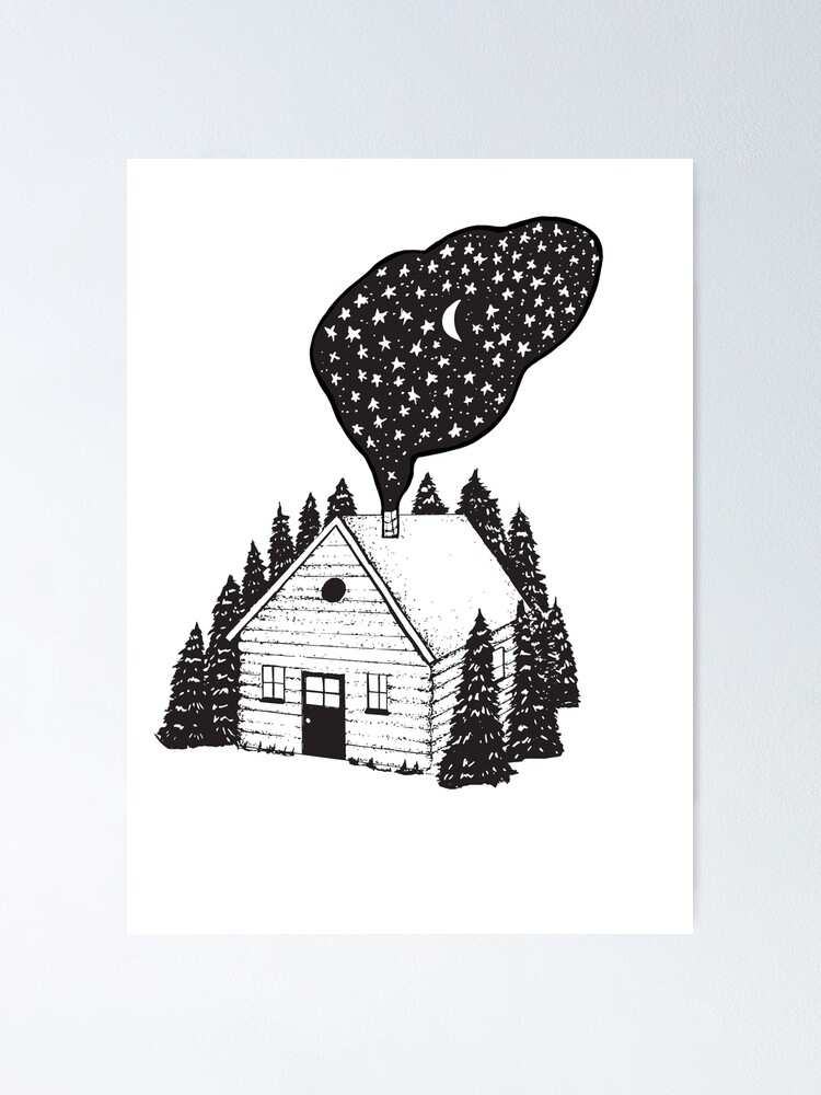 Cabin In The Woods Poster By Upnorthconcetta Redbubble