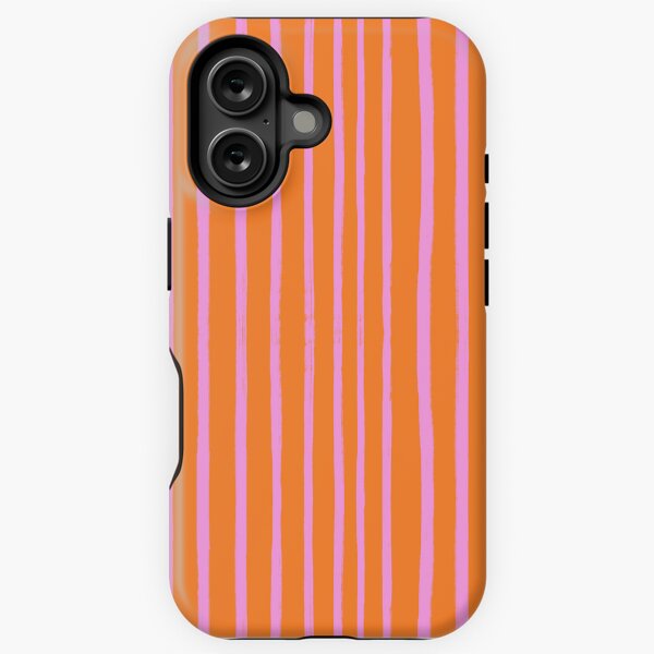 Item preview, Pink and Orange Vertical Freehand Stripes  designed and sold by OneThreeSix.