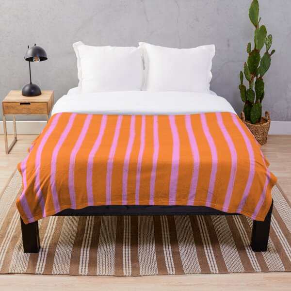 Item preview, Pink and Orange Vertical Freehand Stripes  designed and sold by OneThreeSix.