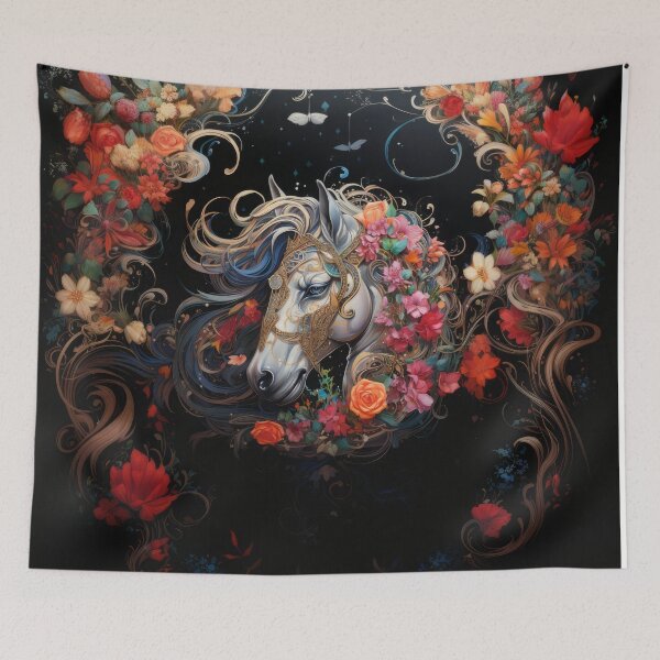 Item preview, White Arabian Horse - Equestrian Art designed and sold by solrevolver.