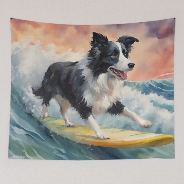 Item preview, Border Collie Surfing designed and sold by Ameiva-Apparel.