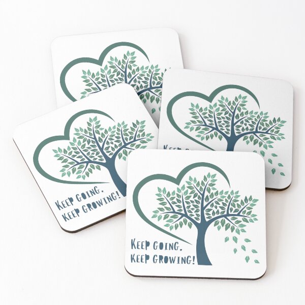 Item preview, Heart-shaped tree with the words Keep going, keep growing! designed and sold by MANUDOODLE.