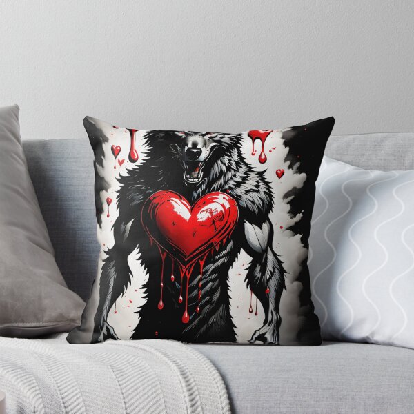 Item preview, Heart Of Wolf Blood Rose Love Werewolf Graphic Design designed and sold by danielapetkova.