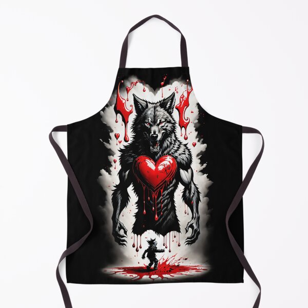 Item preview, Heart Of Wolf Blood Rose Love Werewolf Graphic Design designed and sold by danielapetkova.