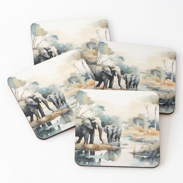 Item preview, Elephants at the River designed and sold by John Novis.