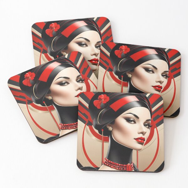 Item preview, Bauhaus Deco Fusion: Radiant Woman in Color (Print, Clothing, Wall decor) designed and sold by VonRauenfeld.