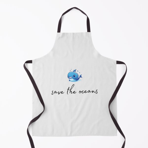 Item preview, Whale motif with black "save the oceans" lettering designed and sold by Wild-Spring.
