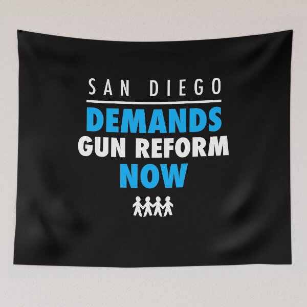 Item preview, SAN DIEGO DEMAND GUN REFORM - Protest March Shirt for Gun Control designed and sold by brizodesign.