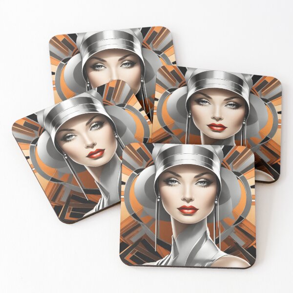 Item preview, Bauhaus Deco Fusion: Radiant Woman in Color (Print, Clothing, Wall decor) designed and sold by VonRauenfeld.