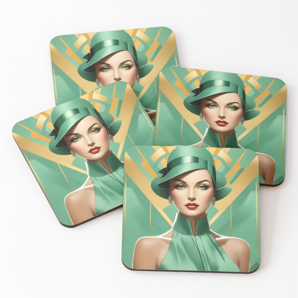 Item preview, Bauhaus Deco Fusion: Radiant Woman in Color (Print, Clothing, Wall decor) designed and sold by VonRauenfeld.