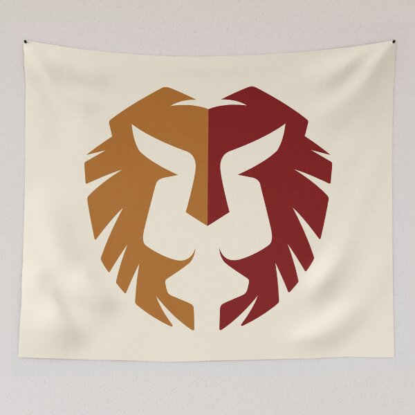 Item preview, Lion Face Warrior Mask Bold and Distinct Art designed and sold by Wiggly Lines.