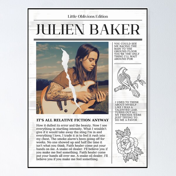 Artikel-Vorschau von Julien Baker Zeitung, designt und verkauft von StoreArtPoofs.