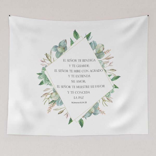 Item preview, Números 6:24-26 Spanish Bible Verse designed and sold by latiendadearyam.