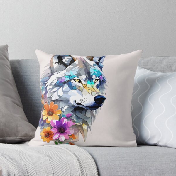 Item preview, Wolf with flowers 9 designed and sold by SchokoGoth.