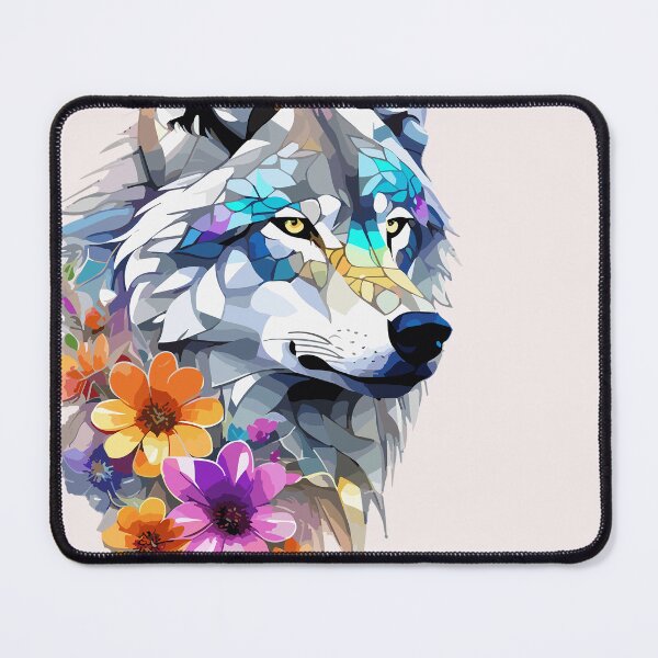 Item preview, Wolf with flowers 9 designed and sold by SchokoGoth.