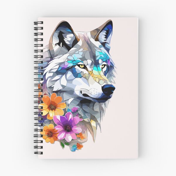 Item preview, Wolf with flowers 9 designed and sold by SchokoGoth.