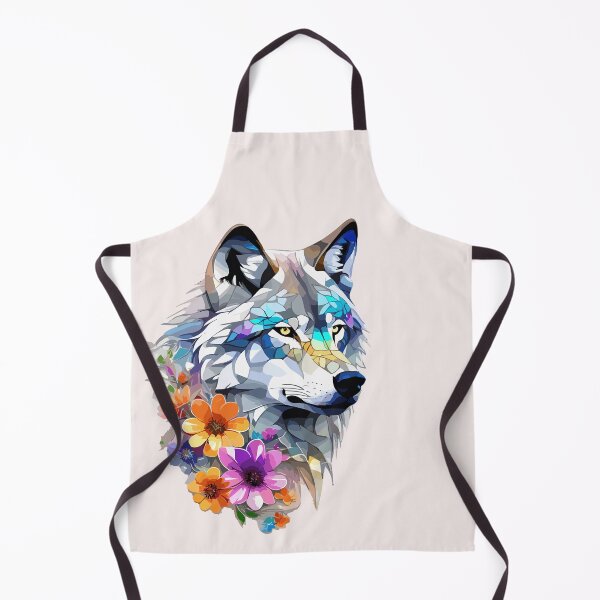 Item preview, Wolf with flowers 9 designed and sold by SchokoGoth.