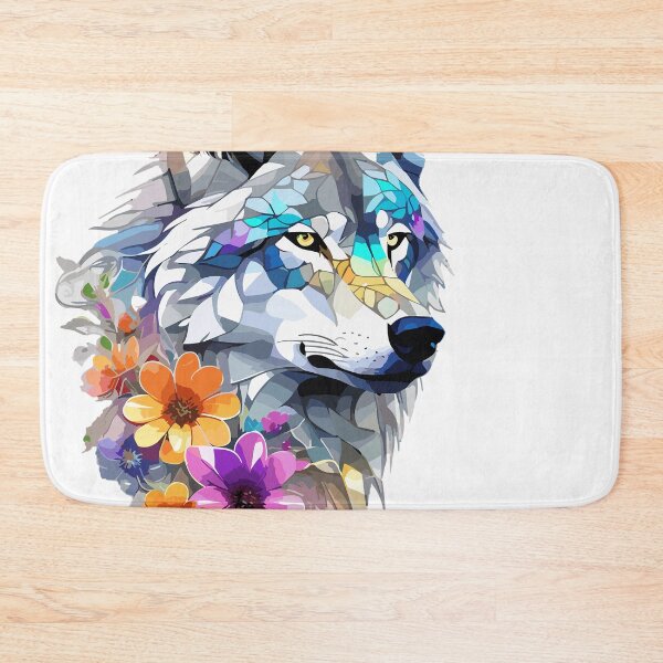 Item preview, Wolf with flowers 9 designed and sold by SchokoGoth.
