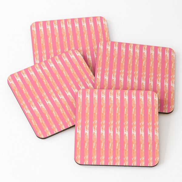 Item preview, Orange and White Tree Bark Stripes on Fuchsia designed and sold by ara-designs.