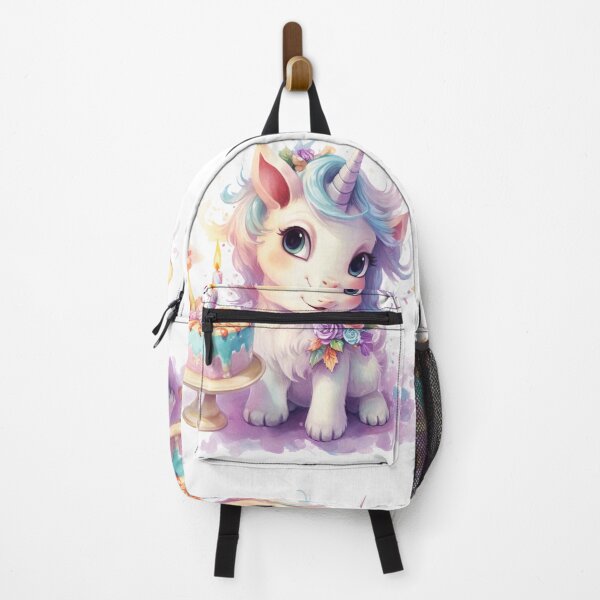 Item preview, Cute unicorn with flowers and butterflies isolated on a white background Watercolor illustration designed and sold by hAITHAM1985.