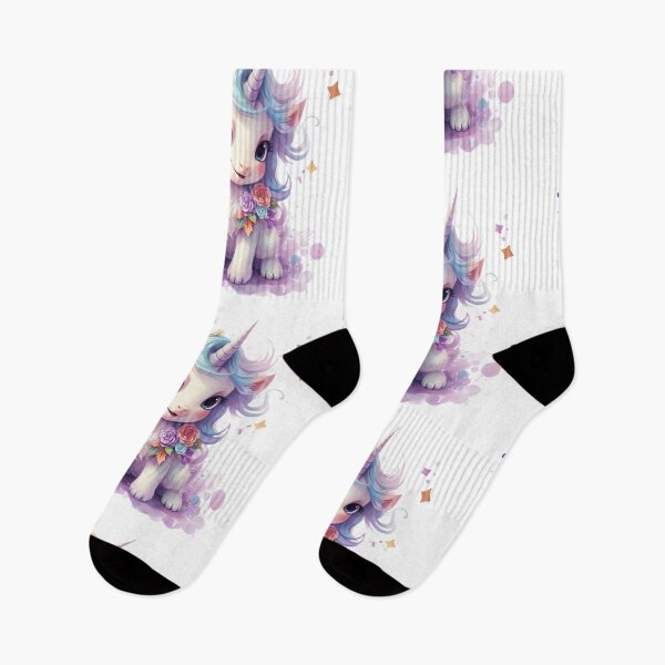 Item preview, Cute unicorn with flowers and butterflies isolated on a white background Watercolor illustration designed and sold by hAITHAM1985.
