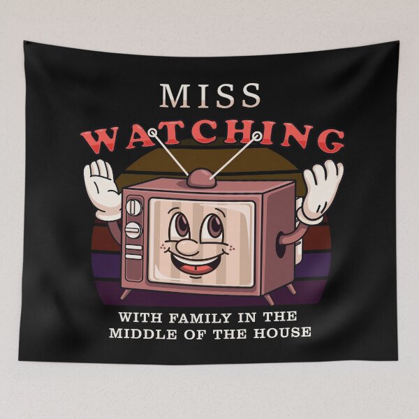 Item preview, Miss Watching TV, retro TV cartoon mascot designed and sold by Kevyn Adha.