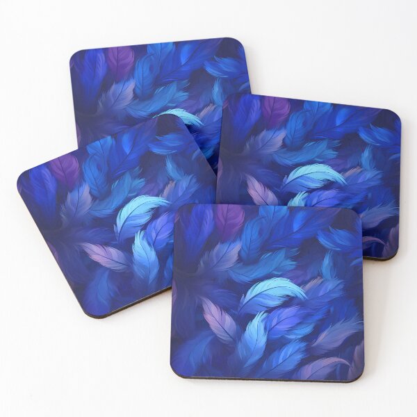 Item preview, Royal Blue Feather Pattern designed and sold by Faellery.