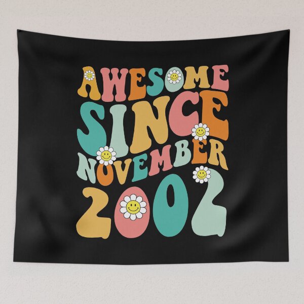 Item preview, Awesome Since November 2002 | Made In 2002 | Retro Groovy Birthday designed and sold by Christina-grich.