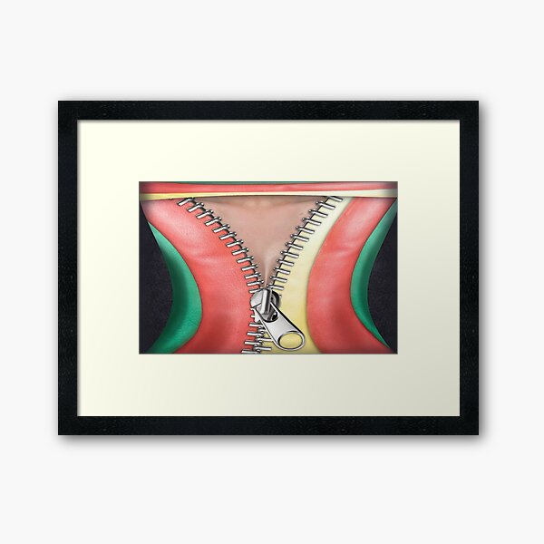 Contemporary leather look design Framed Art Print