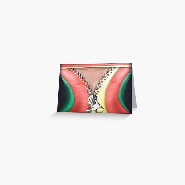 Contemporary leather look design Greeting Card