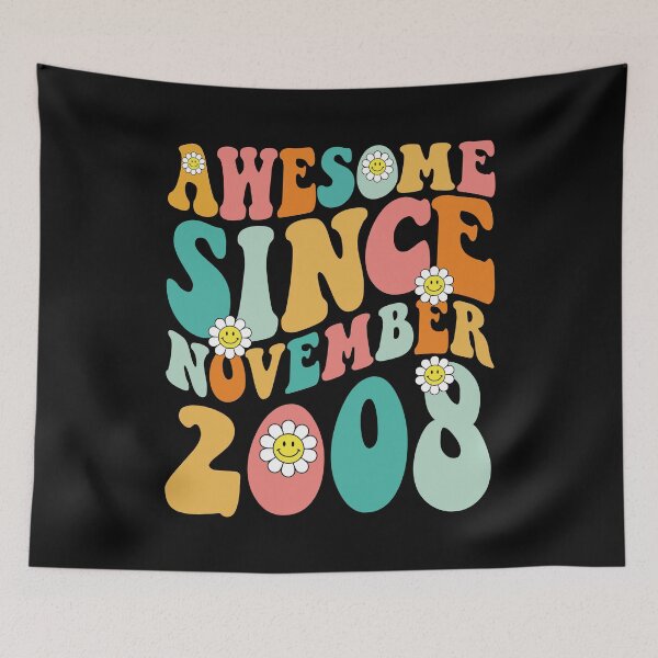 Item preview, Awesome Since November 2008 | Made In 2008 | Retro Groovy Birthday designed and sold by Christina-grich.