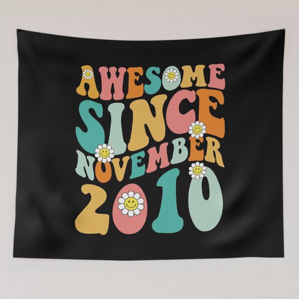 Item preview, Awesome Since November 2010 | Made In 2010 | Retro Groovy Birthday designed and sold by Christina-grich.