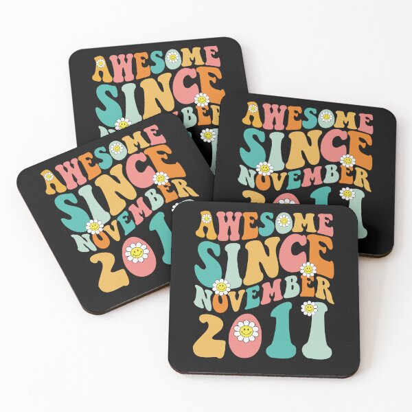 Item preview, Awesome Since November 2011 | Made In 2011 | Retro Groovy Birthday designed and sold by Christina-grich.