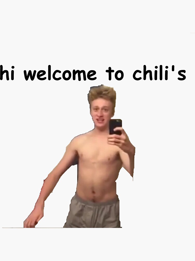 "hi to chili's" Sticker for Sale by brookie1812 Redbubble