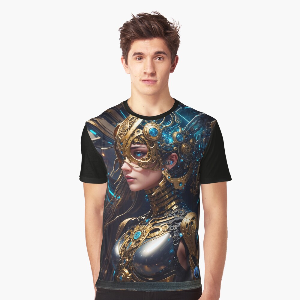 The Sentients Of The Orlon Cyborgs AI Concept Art by Xzendor7 - A Civilization In Jeopardy 3 The Sentients Of The Orlon Cyborgs Sci-Fi Fantasy AI Concept Art by Xzendor7 Graphic T-shirt