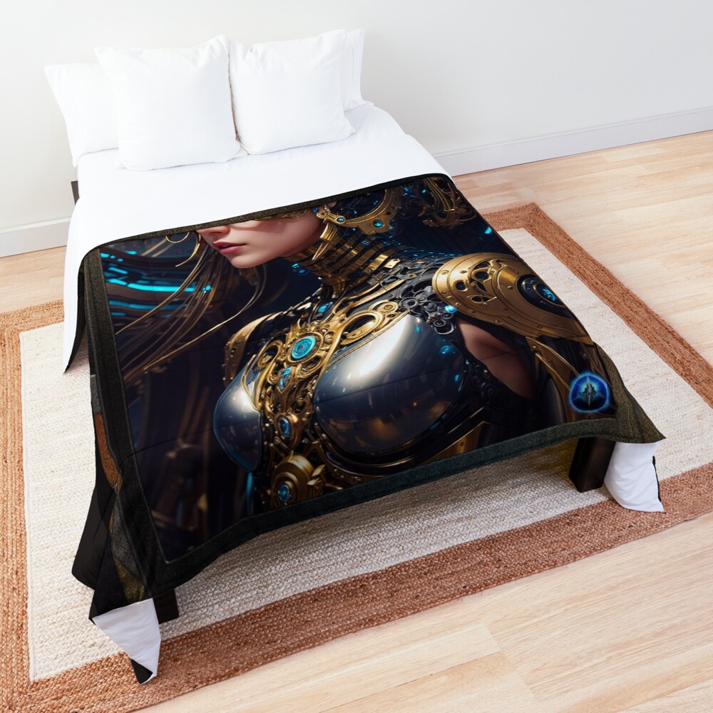 The Sentients Of The Orlon Cyborgs AI Concept Art by Xzendor7 - A Civilization In Jeopardy 4 The Sentients Of The Orlon Cyborgs Sci-Fi Fantasy AI Concept Art by Xzendor7 Decorative Comforter