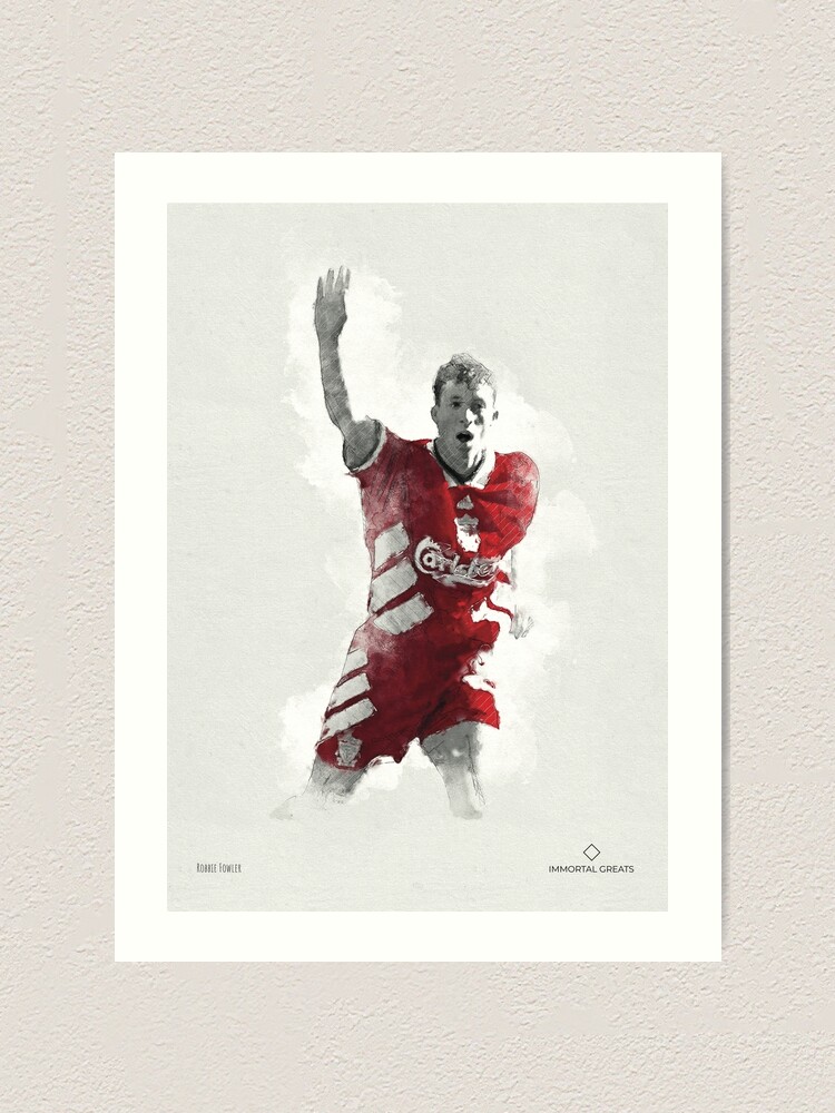 Liverpool FC LFC ORIGINAL Art 'Robbie Fowler' top Original Acrylic Canvas Painting