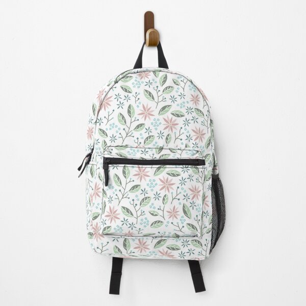 Item preview, Pink and green pastel floral botanical pattern designed and sold by Fern and Quill.