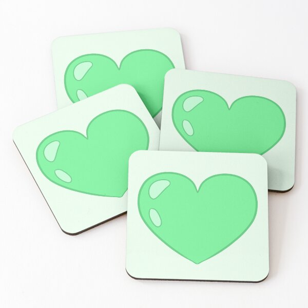 Item preview, green cartoon heart designed and sold by Ace Scribbles.