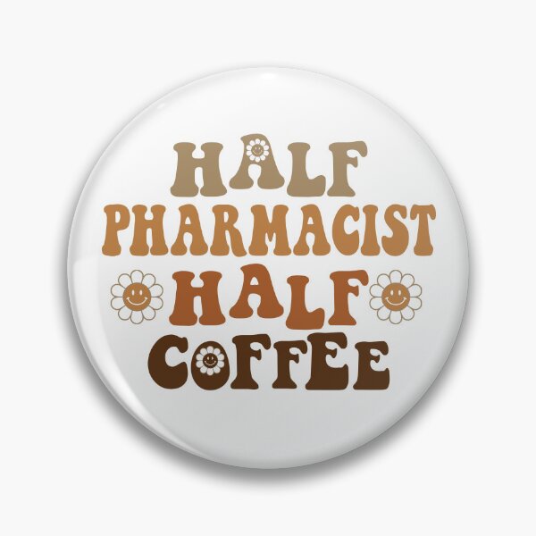 Item preview, Half Pharmacist Half Coffee | Funny Pharmacist Gift | Retro Groovy Pharmacist | Caffeine Lover designed and sold by Christina-grich.