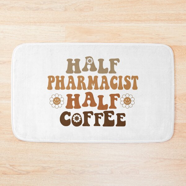 Item preview, Half Pharmacist Half Coffee | Funny Pharmacist Gift | Retro Groovy Pharmacist | Caffeine Lover designed and sold by Christina-grich.