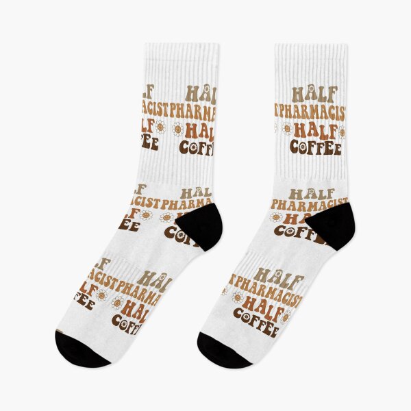 Item preview, Half Pharmacist Half Coffee | Funny Pharmacist Gift | Retro Groovy Pharmacist | Caffeine Lover designed and sold by Christina-grich.