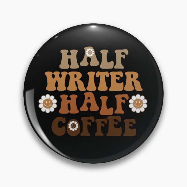 Item preview, Half Writer Half Coffee | Funny Writer Gift | Retro Groovy Writer | Caffeine Lover designed and sold by Christina-grich.