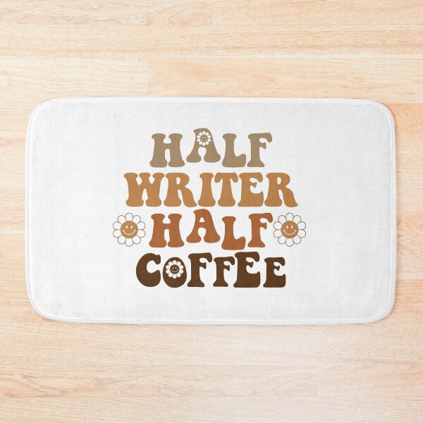 Item preview, Half Writer Half Coffee | Funny Writer Gift | Retro Groovy Writer | Caffeine Lover designed and sold by Christina-grich.