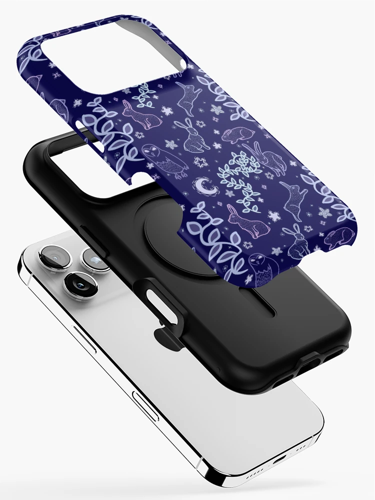 Thumbnail 2 of 4, iPhone Case, Midnight Rabbits designed and sold by InkyFlower.