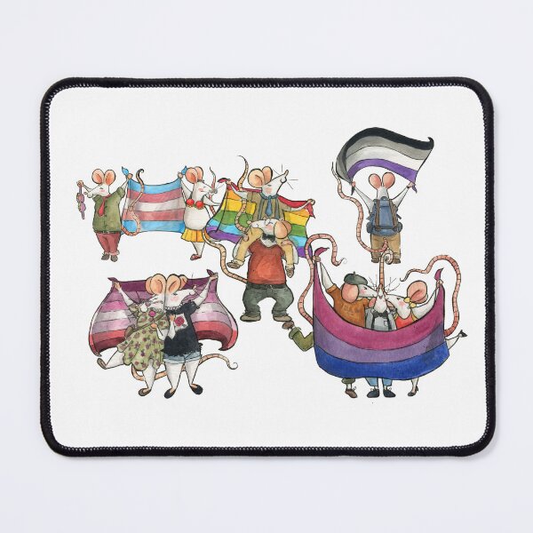 Item preview, LGBT Mice celebrating Gay Pride Watercolour designed and sold by carlottamascolo.