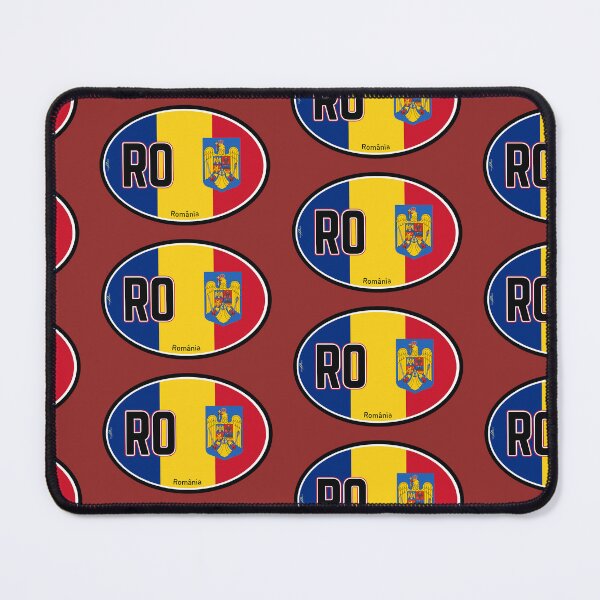 Item preview, ROMANIA Flag Romanian Flag Vehicle ID Flag Oval Sticker T-Shirt 01 designed and sold by OuterShellUK.