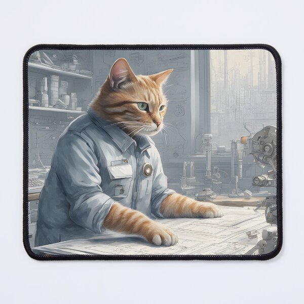 Item preview, Future engineer, smart cat with tool, a funny cat T-shirt designed and sold by FluffyFunnyCat.